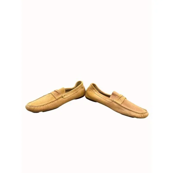 Donald J Pliner men’s brown leather suede loafers 8.5M SKU 6385